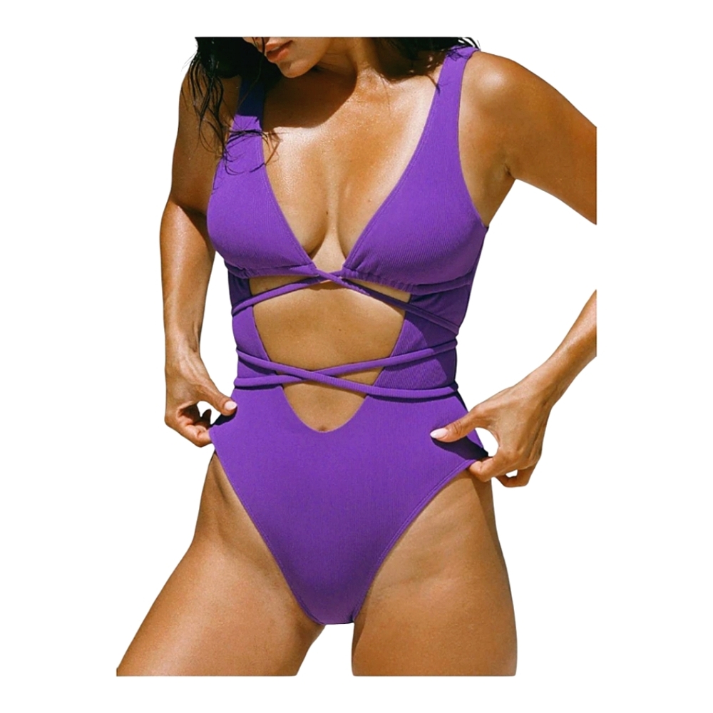 Women"s. One Piece Swimsuit. Size XL. Violet Purple. NWOT.